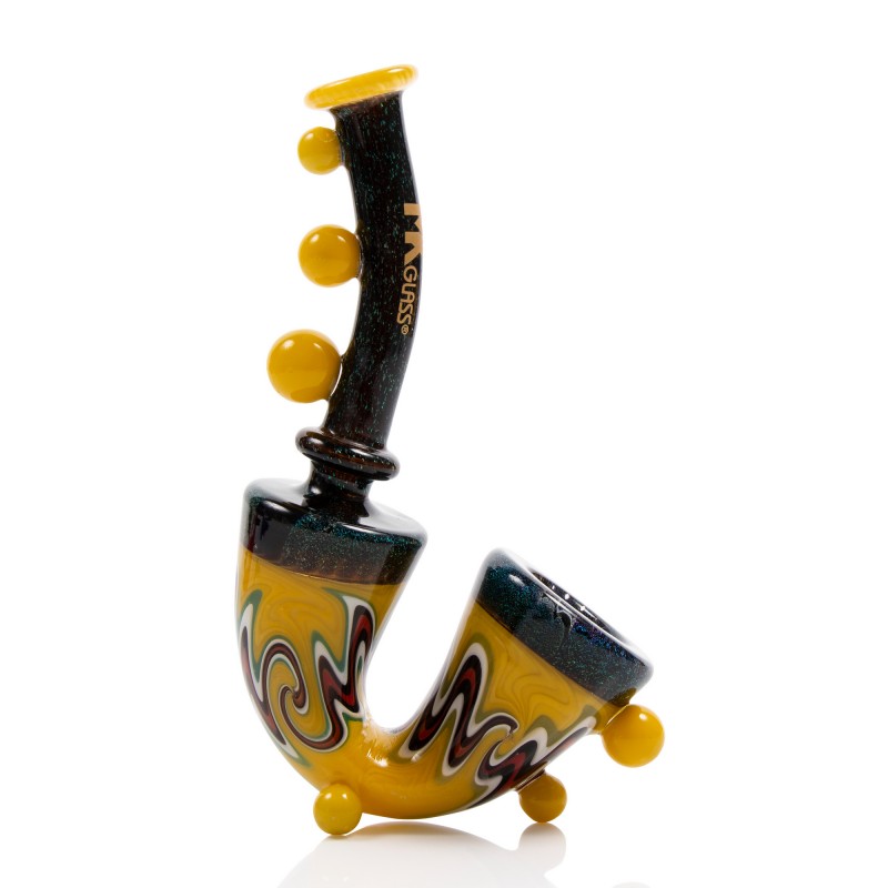 MK100 Glass Saxophone Sherlock, mkh8, thc, , flower, dry herb, pipe, handpipe, bowl, spoon, mk